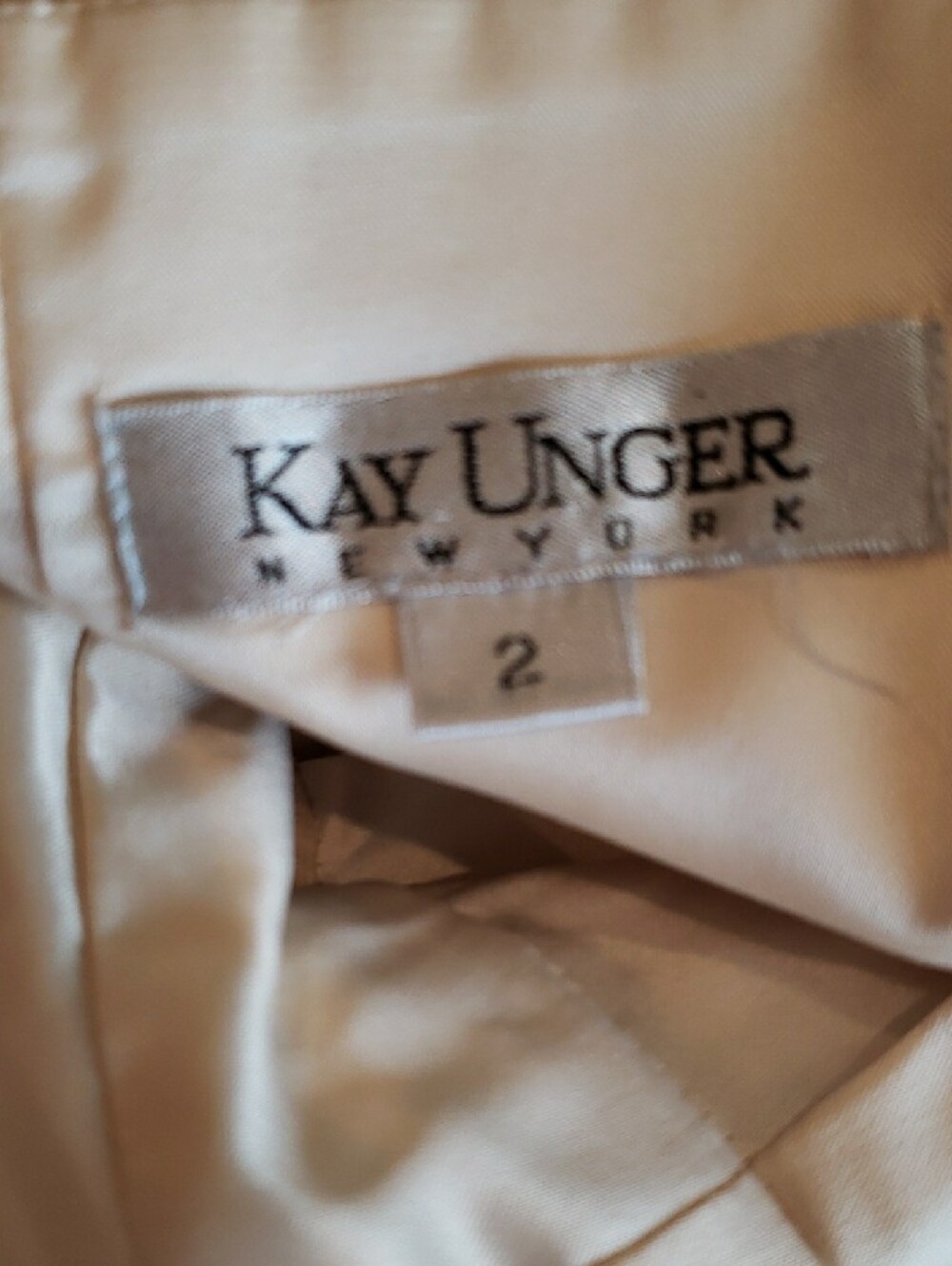 Kay Unger New York Cocktail Sheath Dress Sequin & Tweed Champagne Color Elegant - Picture 7 of 8